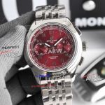 Breitling Premier Red Dial 42mm Chronograph Stainless Steel Swiss Replica Watches